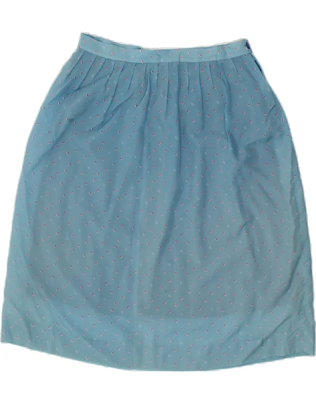 VINTAGE Womens A-Line Skirt W30 Medium  Blue Spotted lace skirt delicate