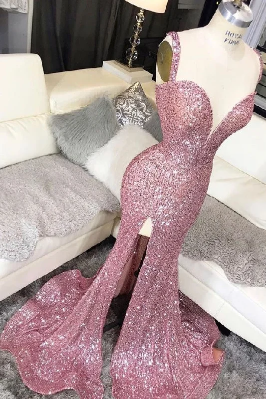 Chic Sheath Long Front Split Sequin Shiny Long Prom Dress Simple Party Dress OK239 Tunics Bestseller popular Chic Sheath Long Front Split Sequin Shiny Long Prom Dress Simple Party Dress OK239 Tunics Bestseller popular