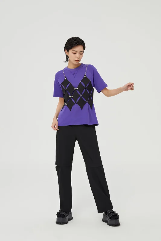 Cut out Pants Classic Pleated Pants