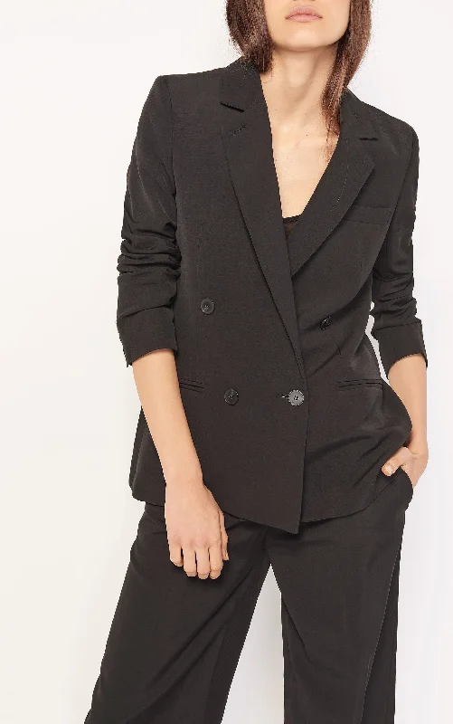 BLACK LONG-SLEEVED BLAZER Women's Custom Jacket