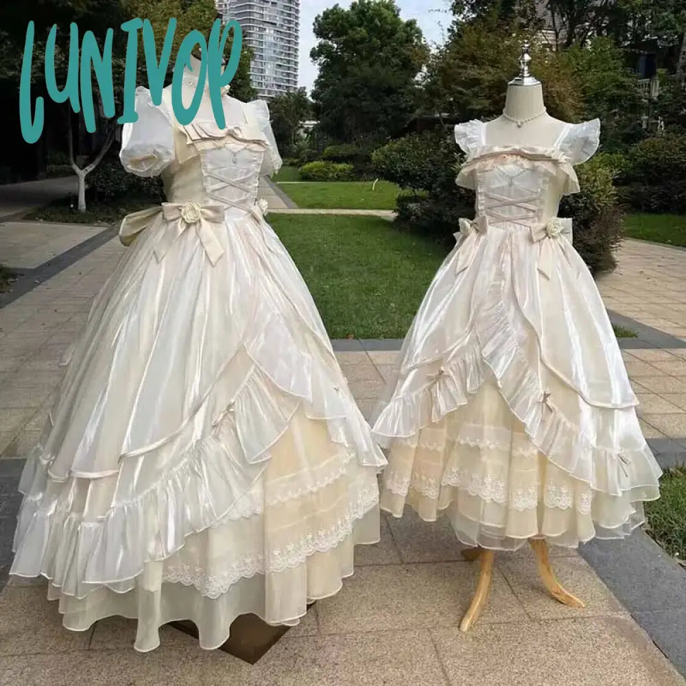 Lunivop Lolita Dress Women Summer JSK Lolita Dress Sweet Blue Beige Multilayer Lolita Birthday Party Dress For Young Girls Plus Size XL Shift Classic Vintage Lunivop Lolita Dress Women Summer JSK Lolita Dress Sweet Blue Beige Multilayer Lolita Birthday Party Dress For Young Girls Plus Size XL Shift Classic Vintage