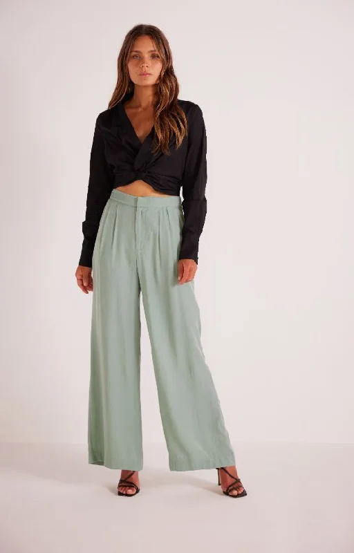 MINKPINK Eva Wide Leg Pants Stylish Elastic Waist Pants