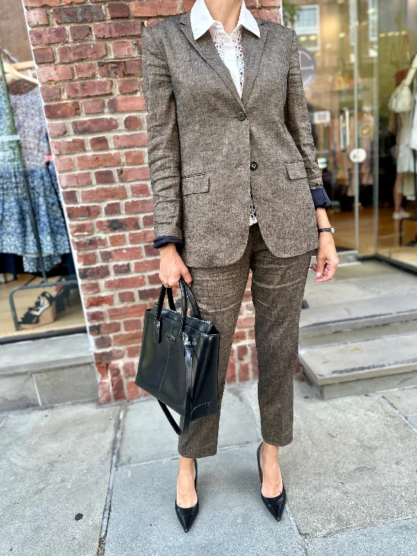 THEORY Linen Pant Suit / S-US4 Chic Capri Pants