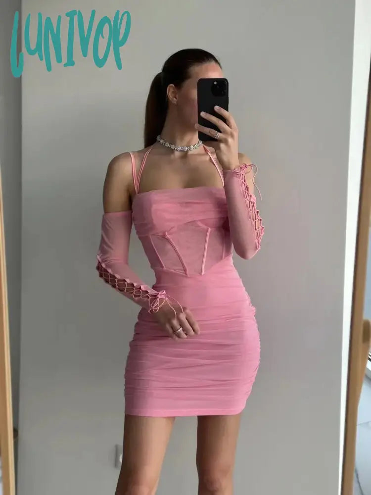 Lunivop Elegant Off The Shoulder Mesh Dress Sexy Halter Boning Bodycon Birthday Party Dresses Pink Summer Dresses Women Sequined Elegant Party Lunivop Elegant Off The Shoulder Mesh Dress Sexy Halter Boning Bodycon Birthday Party Dresses Pink Summer Dresses Women Sequined Elegant Party