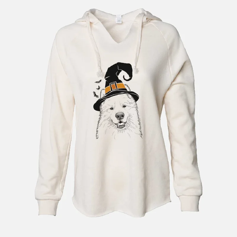 Witch Foster the Samoyed - Cali Wave Hooded Sweatshirt Hoodie Crop Top Short Trendy
