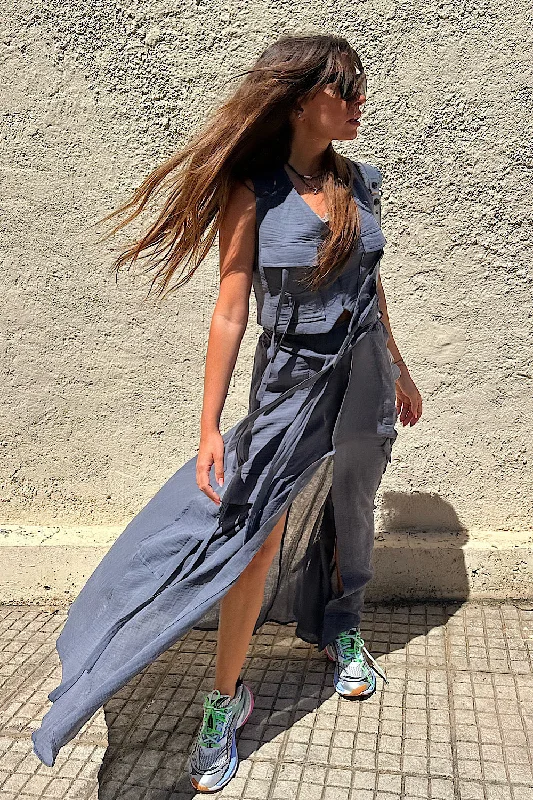 GAUZE CARGO MAXI SKIRT tulle skirt dreamy