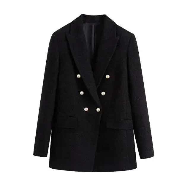 Black Blazer Women - Formal-Business - Plain-Solid Women's Casual Suit