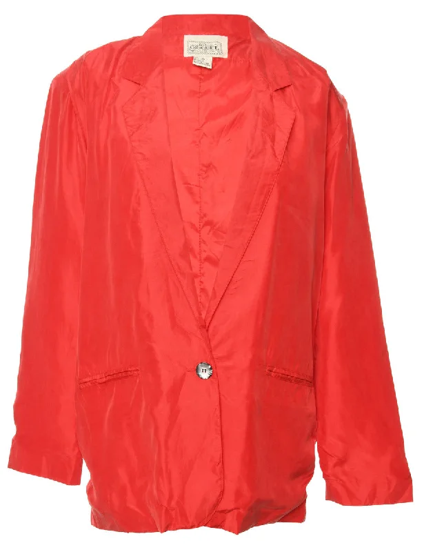 Silk Single Breasted Blazer - M Women's Vacation Suit