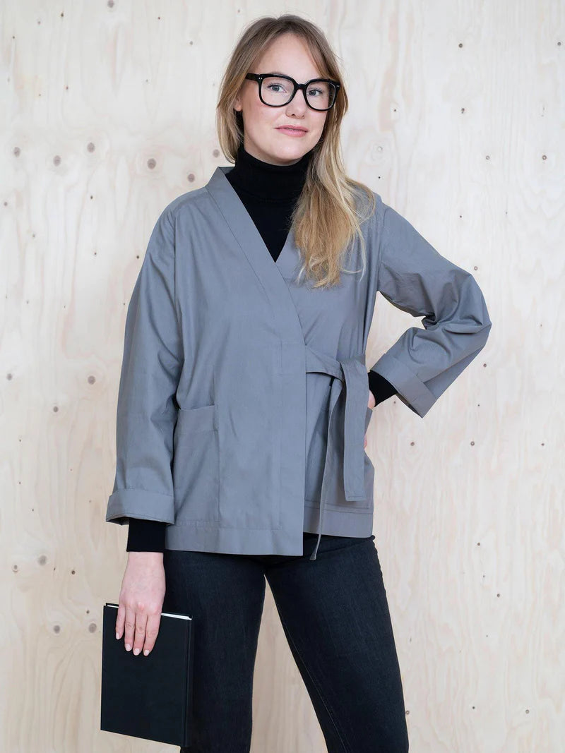 Wrap Jacket - Sewing Pattern | The Assembly Line Satin Jacket Silk Jacket Chiffon Jacket