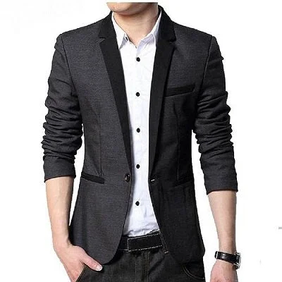 M10, Grey Casual Blazer, Size (38 to 42) Women's Print Jacket