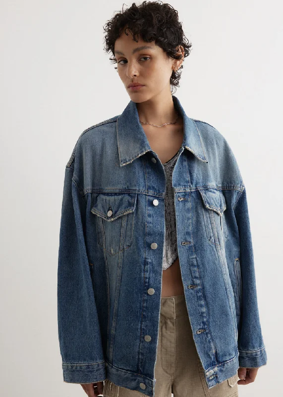 Morris Vintage Denim Jacket Knit Fabric Woven Fabric Fleece Fabric