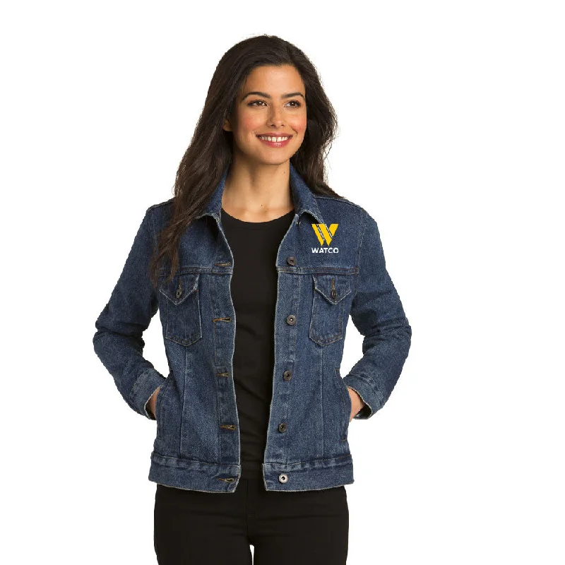 Port Authority® Women's Denim Jacket - L7620 Rayon Fabric Velvet Fabric Corduroy Fabric Port Authority® Women's Denim Jacket - L7620 Rayon Fabric Velvet Fabric Corduroy Fabric