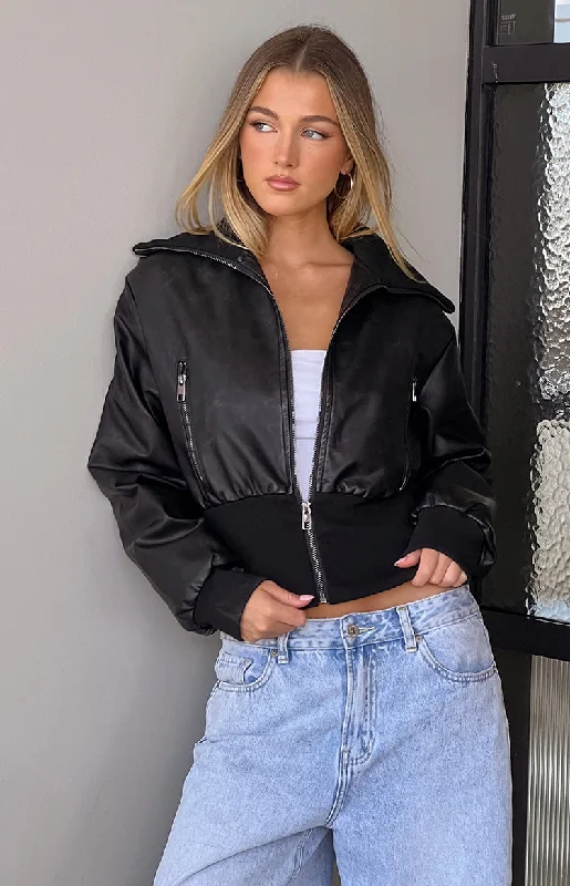 Lioness Onyx Westwood Crop Jacket Bomber Jacket Anorak Windbreaker