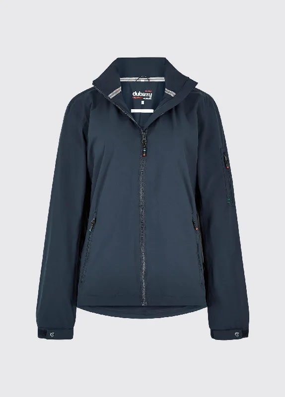 Corfu Women's Crew Jacket - Navy Mesh Jacket Canvas Jacket Denim Jacket
