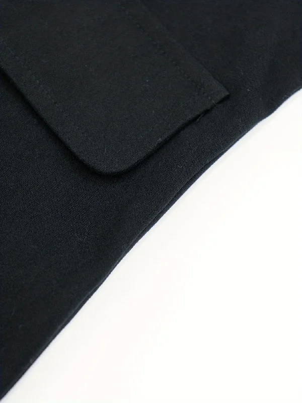Black Blazer with Mandarin Collar Women's Fashion Blazer