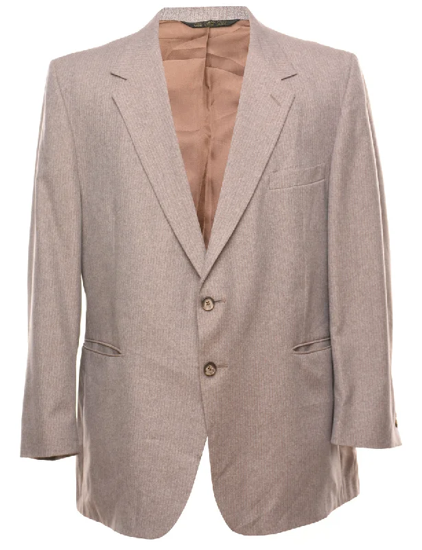 Pinstriped Light Brown Blazer - XL Winter Women's Blazer