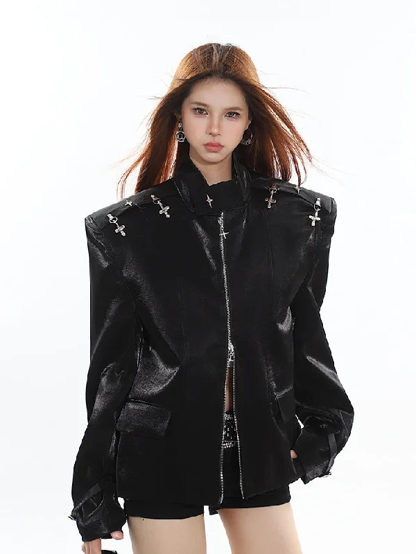 Gothic Cross Jacket Jacket Blazer Coat