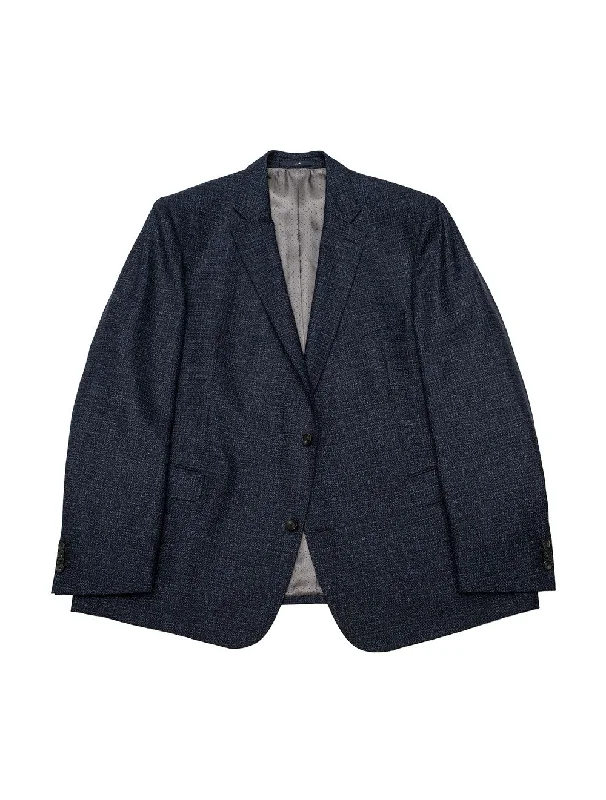 Fleck Jacket Navy blue Tiered Jacket Buttoned Jacket Zippered Jacket