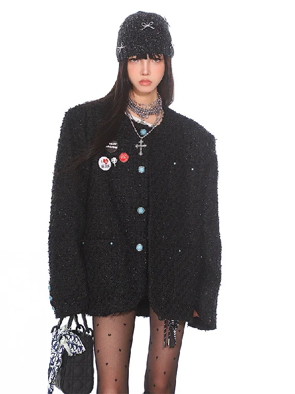 Punk Tweed Jacket Denim Jacket Leather Jacket Suede Jacket