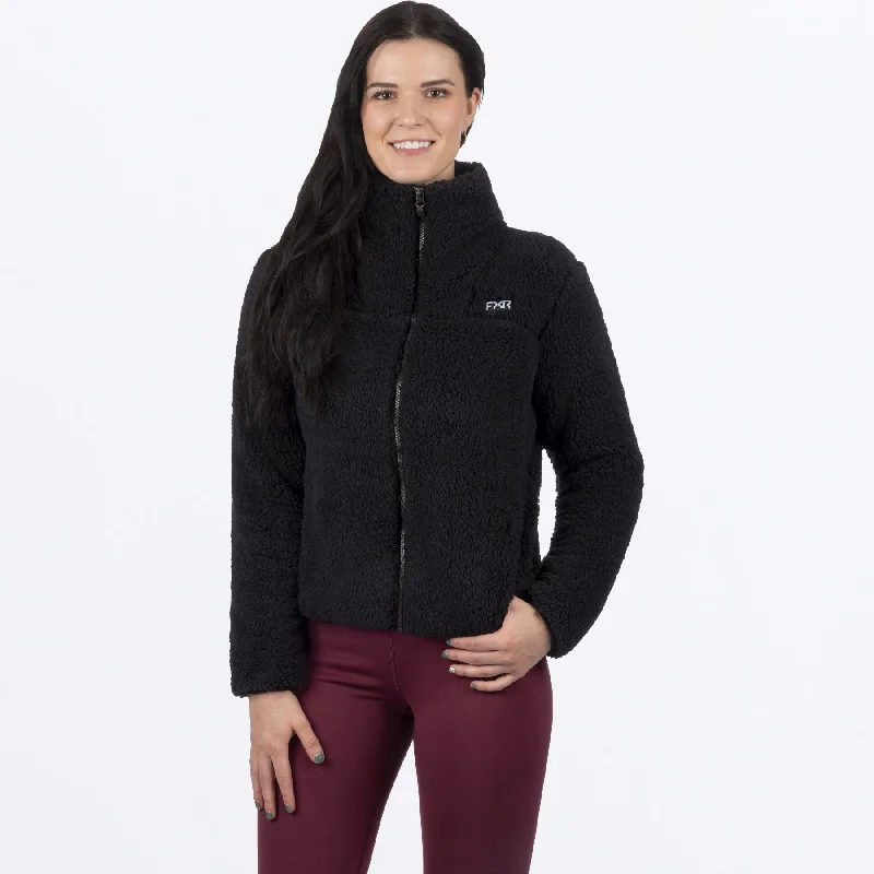 Women's Mantra Sherpa Jacket Collared Jacket Crew Neck Jacket Turtle Neck Jacket