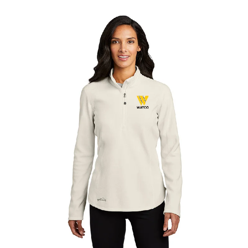 Eddie Bauer® Ladies 1/2-Zip Microfleece Jacket - EB227 Welt Pockets Slit Pockets Flap Pockets