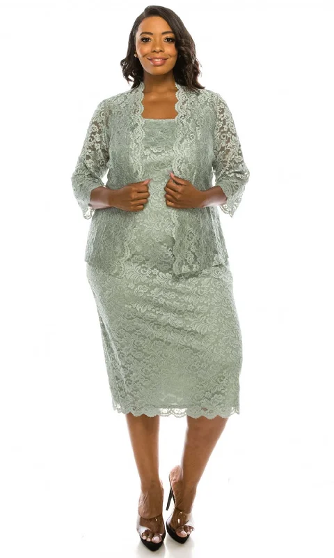 Alex Evenings - 4122009SC Scoop Neck Lace Jacket Dress Front Pockets Side Pockets Patch Pockets Alex Evenings - 4122009SC Scoop Neck Lace Jacket Dress Front Pockets Side Pockets Patch Pockets