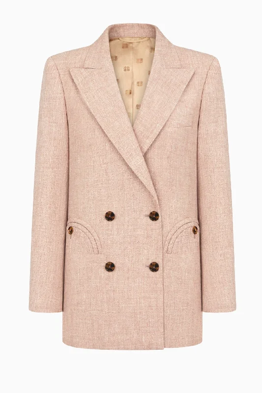 Blazé Milano Spray Everyday Blazer - Sand Fashion Women's Blazer