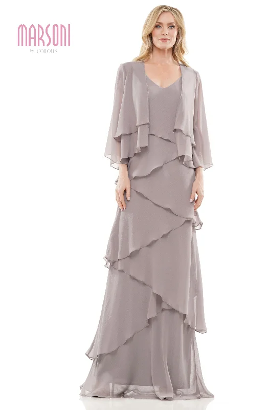 Marsoni by Colors -M309 Ruffled Sheath Dress With Jacket Fitted Jacket Loose Jacket Oversized Jacket Marsoni by Colors -M309 Ruffled Sheath Dress With Jacket Fitted Jacket Loose Jacket Oversized Jacket