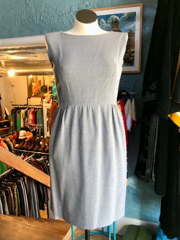 60s Patricia Feeney Gray Dress w/Blazer        w30 Women's Long Blazer