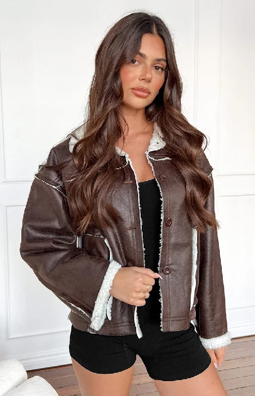 Lewis Brown Fur Detail Jacket Mesh Jacket Canvas Jacket Denim Jacket