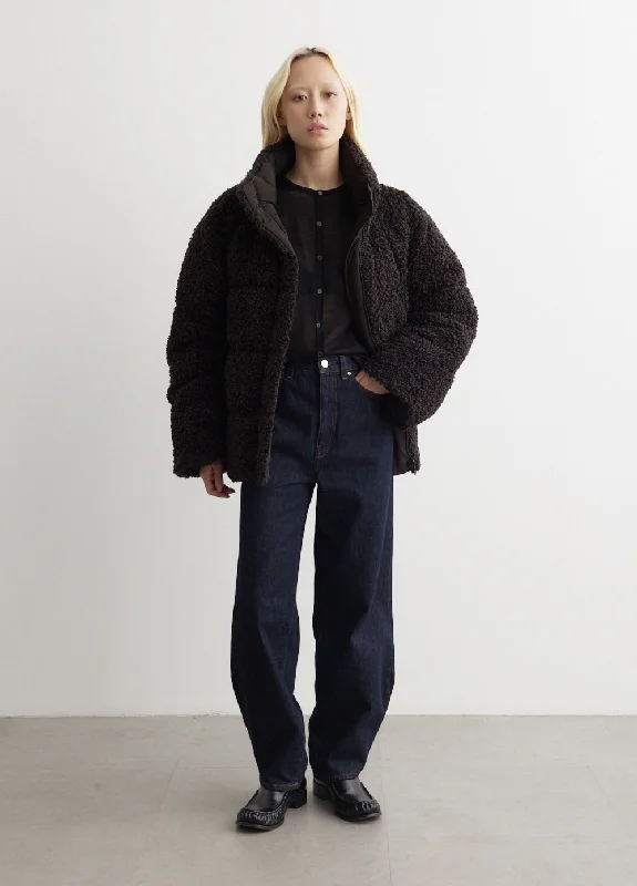 Gaia Sherpa Puffer Jacket Plaid Jacket Tartan Jacket Houndstooth Jacket