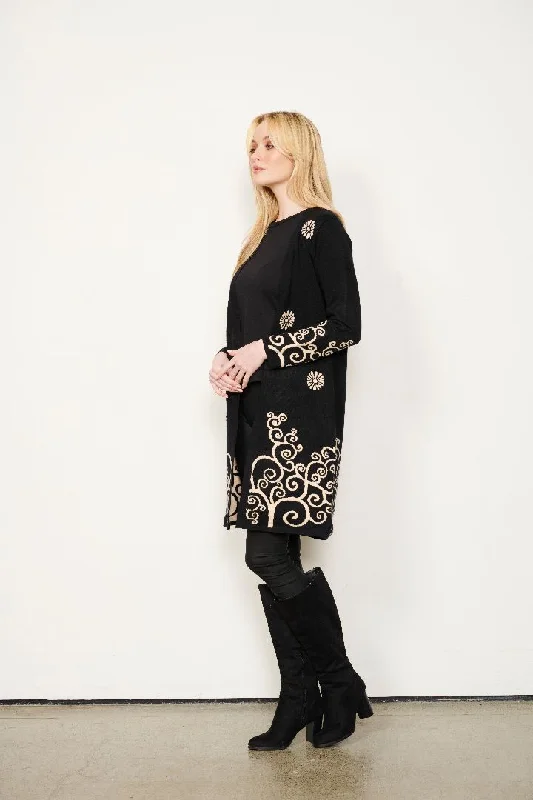 HOLMES & FALLON | Swirls Jacket Stand-Up Collar Roll-Neck Collar Turtle Neck