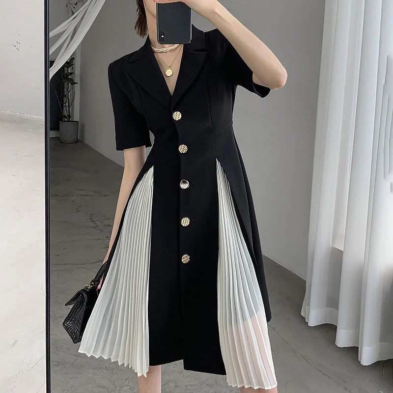 Black Button Notched Collar Jacket Dress Striped Jacket Polka Dot Jacket Floral Jacket Black Button Notched Collar Jacket Dress Striped Jacket Polka Dot Jacket Floral Jacket