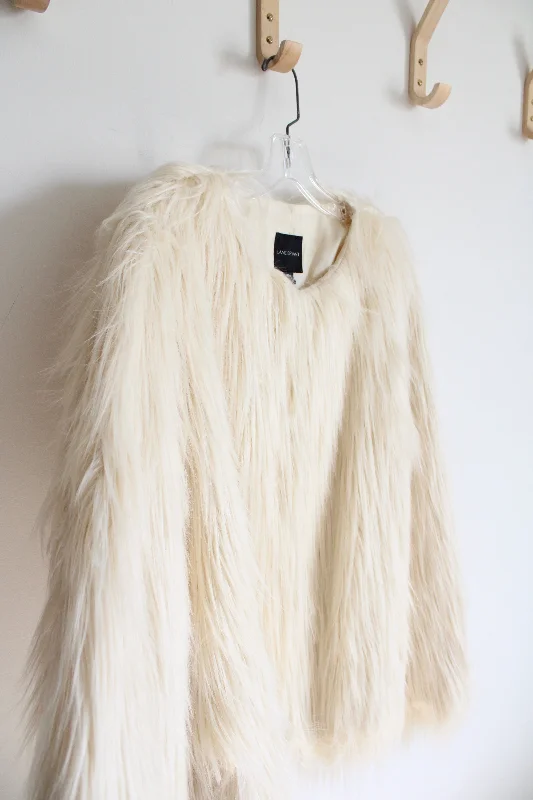 NEW Lane Bryant Cream Shaggy Faux Fur Jacket | 14/16 Faux Fur Fabric Real Fur Fabric Shearling Fabric NEW Lane Bryant Cream Shaggy Faux Fur Jacket | 14/16 Faux Fur Fabric Real Fur Fabric Shearling Fabric