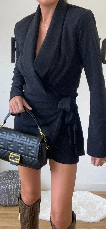 Black Wrap Blazer Dress New Women's Blazer