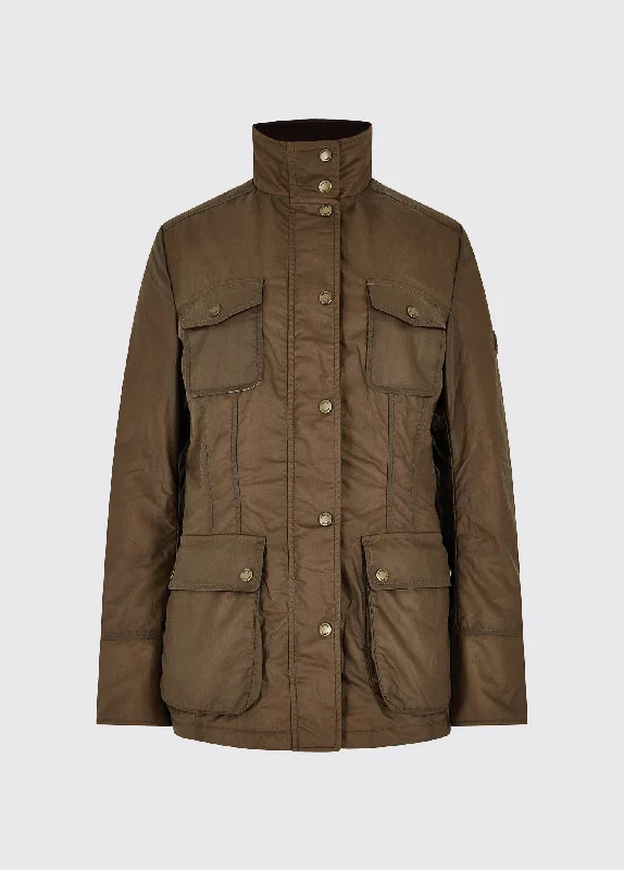 Munsboro Wax Jacket - Ginger Notch Collar Peter Pan Collar Cowl Neck