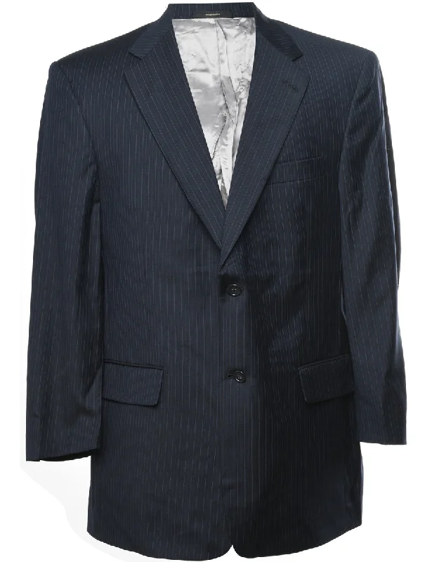 Striped Navy Classic Blazer - XL Women's Fashion Blazer