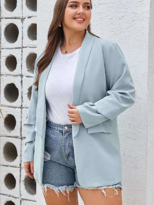 Open Front Plus Size Blazer Women's Unique Blazer