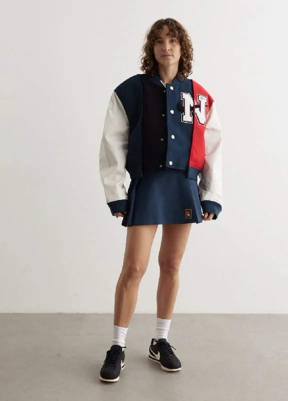 x YOON Varsity Jacket Tiered Jacket Buttoned Jacket Zippered Jacket
