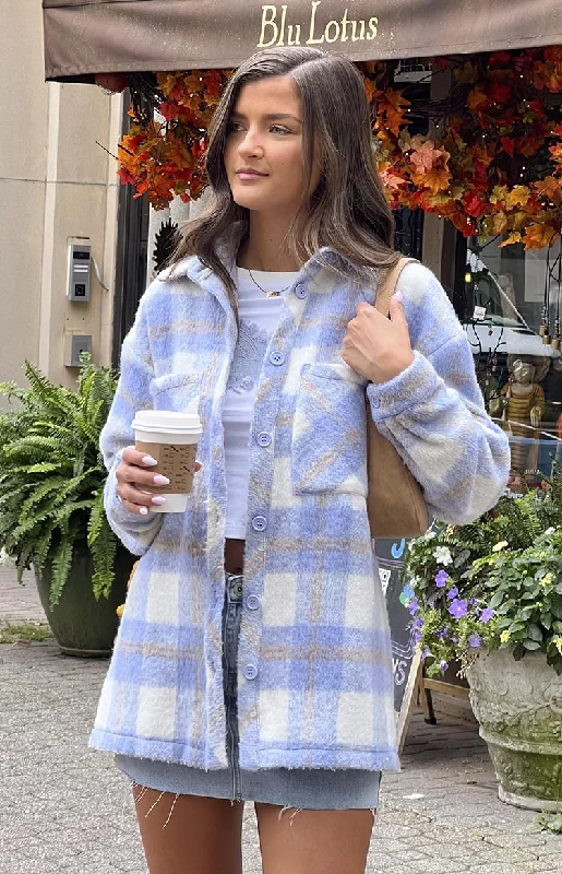 Neve Blue Check Jacket Lace Jacket Ribbed Jacket Sequined Jacket