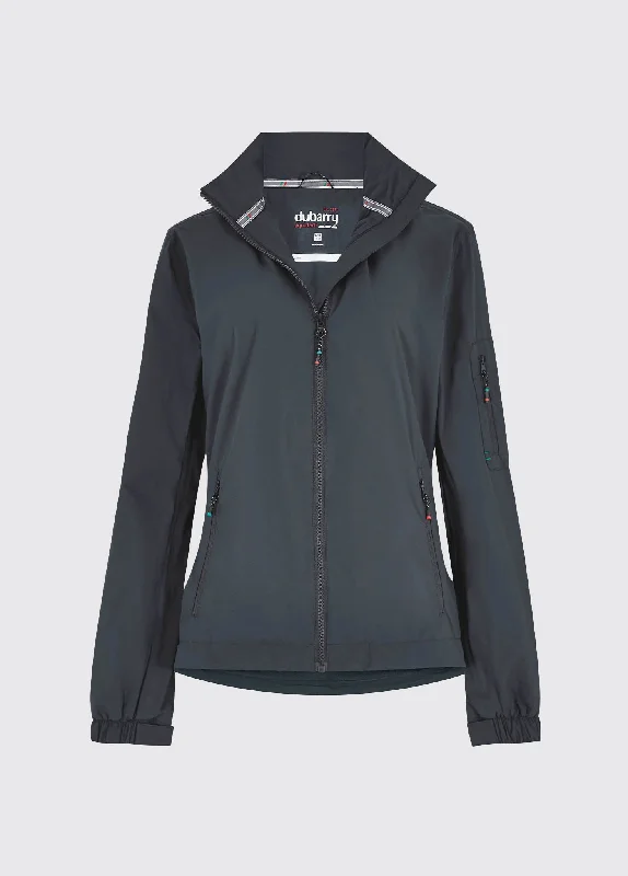 Corfu Women's Crew Jacket - Graphite Jersey Jacket Tulle Jacket Batik Jacket