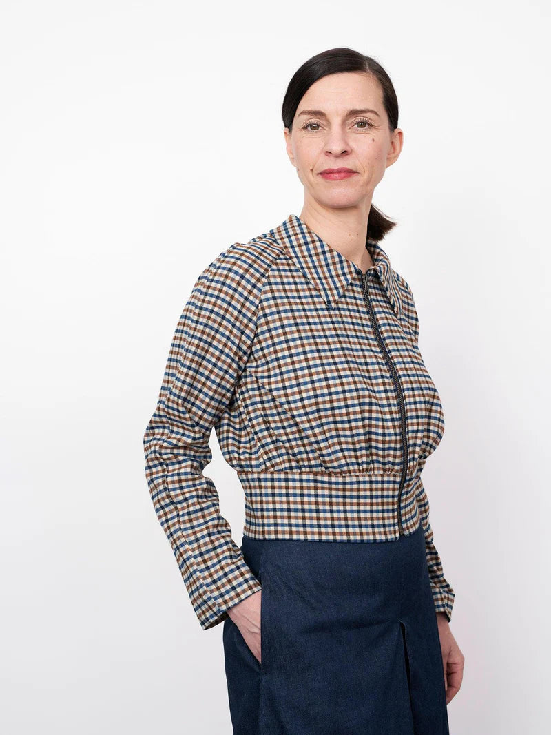 Cropped Jacket - Sewing Pattern | The Assembly Line Mesh Jacket Canvas Jacket Denim Jacket