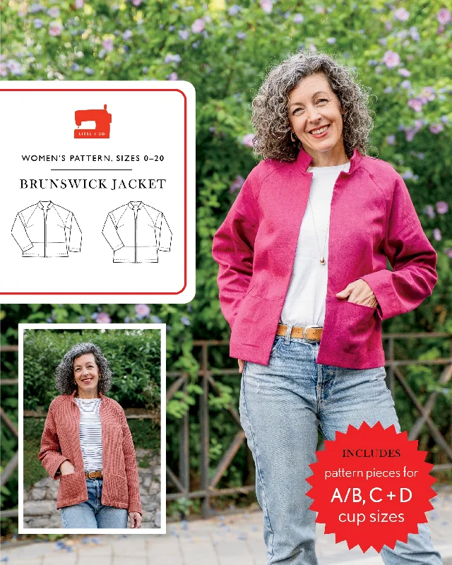 PDF Pattern - Brunswick Jacket | Liesl + Co Mesh Jacket Canvas Jacket Denim Jacket