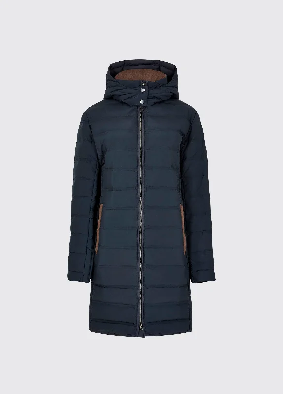 Ballybrophy Quilted Jacket - Navy Embroidered Jacket Appliqued Jacket Beaded Jacket