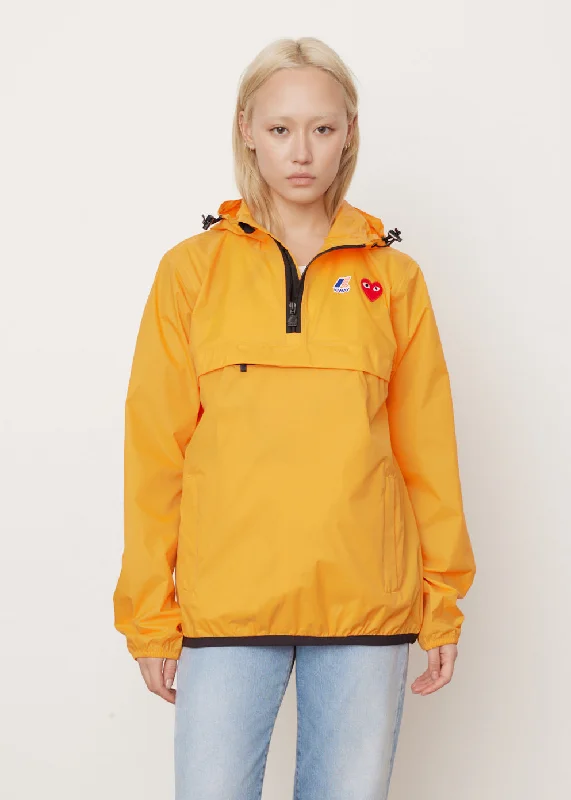 J502 K-Way Hoodie Half Zip Jacket Bomber Jacket Anorak Windbreaker