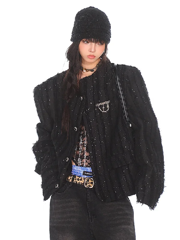 Tweed Paris Retro Jacket Fitted Jacket Loose Jacket Oversized Jacket