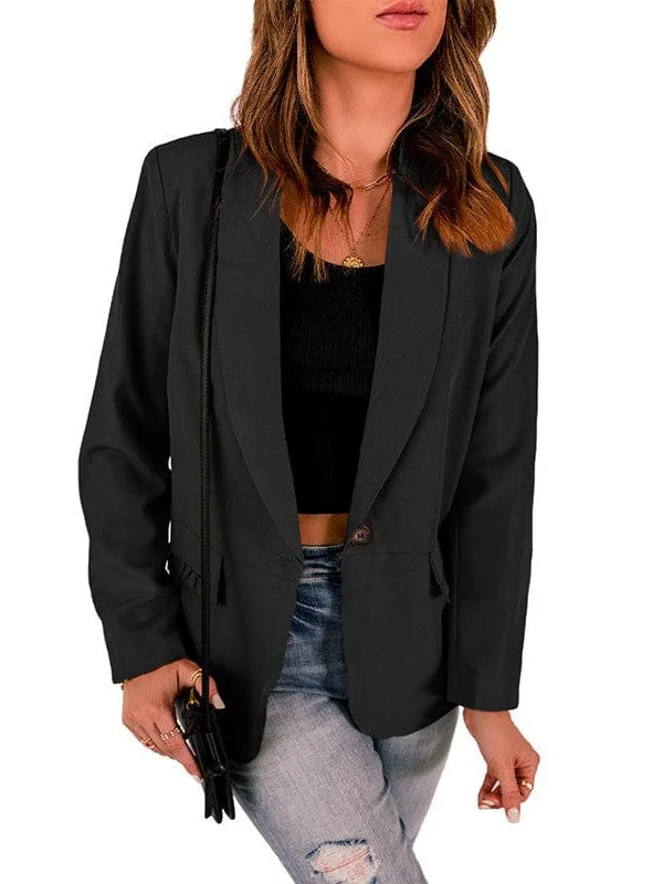 All-Match Solid Color Blazer Winter Women's Blazer