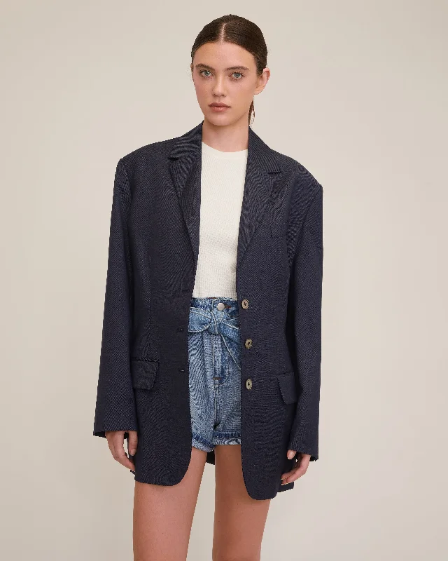 Cohen Boyfriend Wool Blazer Dress Women's Luxurious Jacket