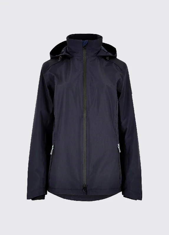 Garryvoe Waterproof Jacket - Navy V-Neck Jacket Boat Neck Jacket Square Neck Jacket