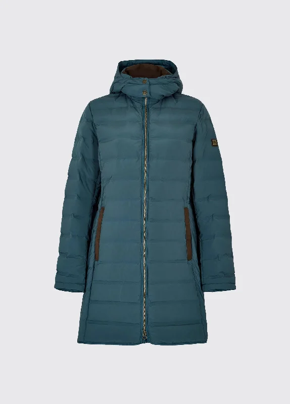 Ballybrophy Quilted Jacket - Steel Zip Front Button Front Snap Front